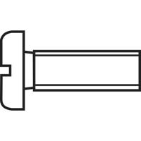 TOOLCRAFT 828782 Cilinderschroeven M1.2 10 mm Sleuf DIN 84 Staal 20 stuk(s)