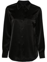 Lanvin chemise en satin à manches longues - Noir