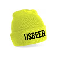 IJsbeer muts unisex one size - geel One size  - - thumbnail