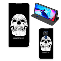 Mobiel BookCase Motorola Moto G9 Play Skull Eyes