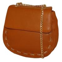 Elvy Crossbody Schoudertas Emily Chain Cognac