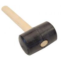 Rubber hamer hard 1500 gram met houten steel - thumbnail