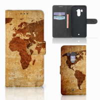 HTC U11 Plus Flip Cover Wereldkaart