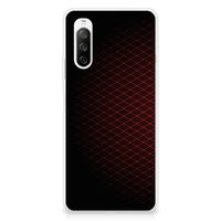 Sony Xperia 10 III TPU bumper Geruit Rood - thumbnail