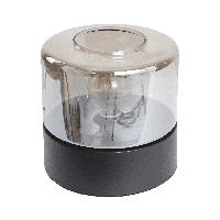 Tafellamp Veneto mat zwart + fume glas