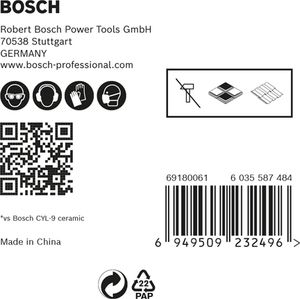 Bosch Accessories EXPERT HEX-9 HardCeramic 2608900597 Tegelboorset 5-delig 4 mm, 5 mm, 6 mm, 8 mm, 10 mm Zeskant schacht 5 stuk(s)