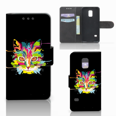 Samsung Galaxy S5 Mini Leuk Hoesje Cat Color