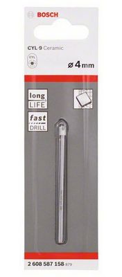Bosch Accessories Expert for Ceramic 2608587158 Glas- en keramiekboren 4 mm Gezamenlijke lengte 70 mm Cilinderschacht 1 stuk(s)