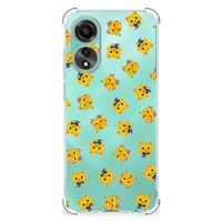 Doorzichtige Silicone Hoesje voor OPPO A78 4G Katten Emojis