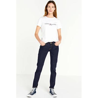 Tommy Hilfiger low waist slim fit jeans met biologisch katoen dark denim Tommy Hilfiger low waist slim fit jeans met biologisch katoen dark denim
