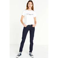 Tommy Hilfiger low waist slim fit jeans met biologisch katoen dark denim