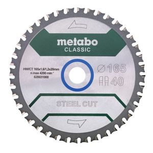 Metabo Accessoires Cirkelzaagblad | Steel Cut Classic | 165x20mm | Z40 FZFA/FZFA 4°/B - 628651000