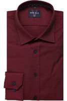 Marvelis Casual Modern Fit Overhemd donkerrood, Faux-uni - thumbnail