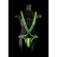 Ouch! by Shots Body-Covering Harness - Glow in the Dark - L/XL