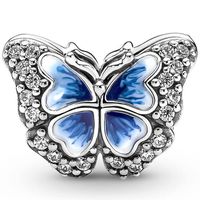 Pandora 790761C01 Bedel Blue Butterfly zilver-emaille-zirconia blauw-wit - thumbnail