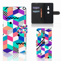 Sony Xperia XZ3 Book Case Blokken Kleurrijk