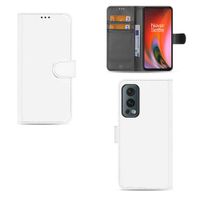 Hoesje OnePlus Nord 2 5G Book Cover Wit met Pasjeshouder - thumbnail