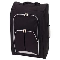 Handbagage reiskoffer/trolley zwart 55 cm - thumbnail