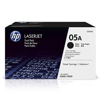 HP 05A Toner cartridge Zwart, 2-Pack (Standaard Capaciteit) (CE505D) origineel van HP