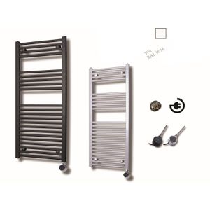 Elektrische Design Radiator Sanicare Plug En Play 111,8 x 60 cm Wit Thermostaat Zwart 730 Watt Sanicare