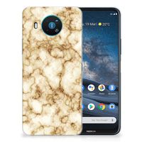 Nokia 8.3 TPU Siliconen Hoesje Marmer Goud