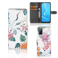 OPPO A72 | OPPO A52 Telefoonhoesje met Pasjes Bird Flowers