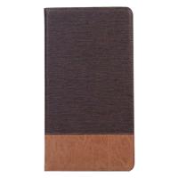 Shop4 - Samsung Galaxy Tab A 10.1 (2019) Hoes - Book Cover Denim en Leer Donker Bruin