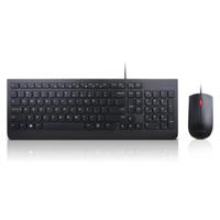 Lenovo 4X30L79883 Set met toetsenbord en muis Kabelgebonden Spatwaterdicht QWERTY, US-Engels, Windows Zwart - thumbnail