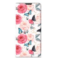 Motorola Moto G51 5G Smart Cover Butterfly Roses - thumbnail