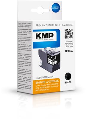 KMP Inktcartridge vervangt Brother LC-3219XLBK Compatibel Zwart B58BX 1537,4001