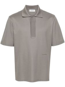 Lanvin polo en piqué à manches courtes - Gris