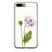 Purple poppy: iPhone 8 Plus Transparant Hoesje - thumbnail