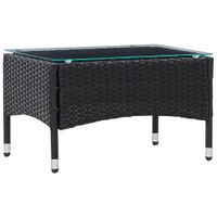 Salontafel 60x40x36 cm poly rattan zwart - thumbnail