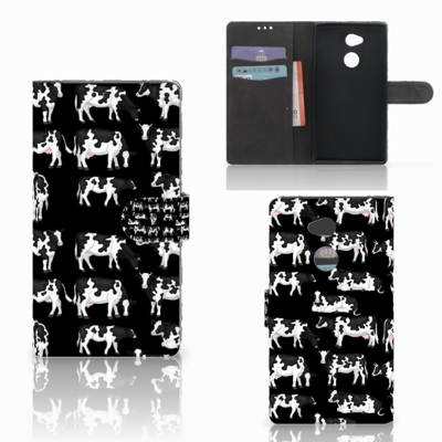 Sony Xperia XA2 Ultra Telefoonhoesje met Pasjes Koetjes