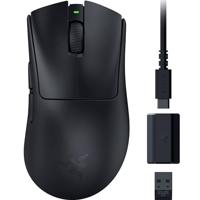 Razer DeathAdder V3 HyperSpeed - Ultra lichtgewicht draadloze ergonomische e-sports gaming muis met 26K DPI (55g licht, soft-touch coating, 100 uur batterijduur, HyperSpeed met 8K Hz) Zwart