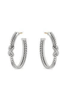 David Yurman boucles d'oreilles à détails de diamants - Argent