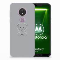 Motorola Moto G7 Power Telefoonhoesje met Naam Grijs Baby Olifant
