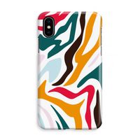 Colored Zebra: iPhone Xs Volledig Geprint Hoesje