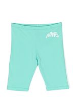 MM6 Maison Margiela Kids short en coton stretch à logo imprimé - Vert - thumbnail