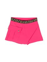 Versace Kids short La Greca à design portefeuille - Rose