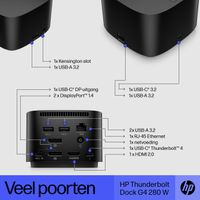 HP Thunderbolt Dock G4 - Dockingstation Thunderbolt 4 dockingstation Geschikt voor merk: HP Incl. Kensington-slot - thumbnail