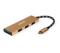 ROLINE GOLD USB 3.2 Gen 1 hub, 4 poorten, type C aansluitkabel