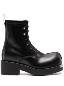 MM6 Maison Margiela bottines en cuir à bout rond - Noir