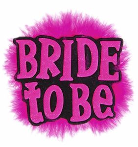 Broche zwart 'Bride to Be'