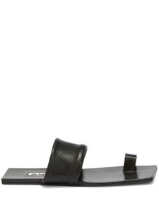 Jil Sander square open-toe leather sandals - Noir