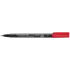 Staedtler Lumocolor permanent F DRY SAFE 318-2 Permanent marker Rood Watervast: Ja