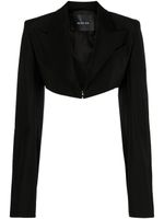 Mugler veste de tailler à coupe crop - Noir