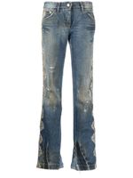 Dolce & Gabbana Pre-Owned jean droit à bords contrastants (années 2000) - Bleu