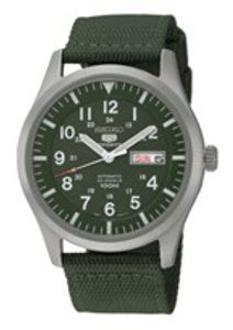 Horlogeband Seiko 7S36-03J0 / SNZG09J1 Canvas Groen 22mm