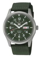 Horlogeband Seiko 7S36-03J0 / SNZG09J1 Canvas Groen 22mm